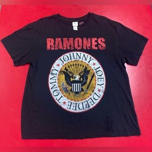 Ramones H&M Mall Brand Black Band T-Shirt Black Size Large